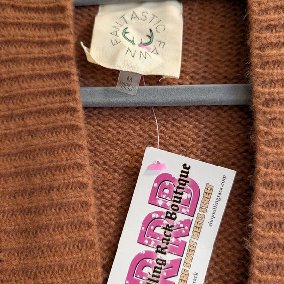 NWT Fantastic Fawn Oversized Embroidered Cardigan - Picture 3 of 9